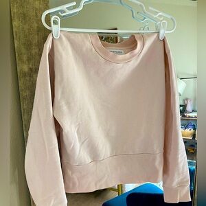 Everlane: Crop pink sweatshirt
